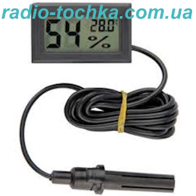 ЖК-цифровий вимірювач температури та вологості -50 +110* 10% - 99% з виносним датчиком