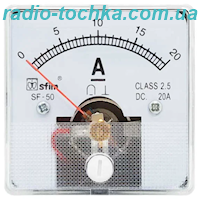 Амперметр SF50 шкала 0-20А с шунтом