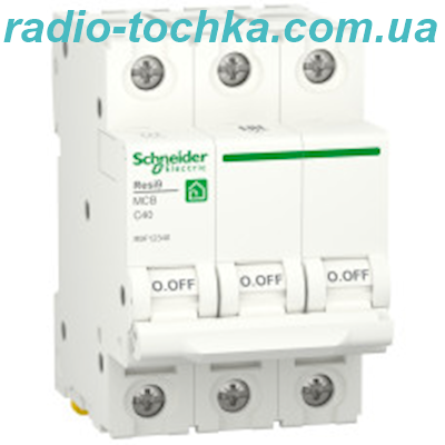 Автоматичний вимикач 6kA 3P 40A C, Resi9 Schneider Electric R9F12340