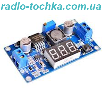 DC/DC понижуючий імпульсний in 4.2-40V out 1.25-35V 3A 65kHz (на LM2596) з вмонтованим вольтметром