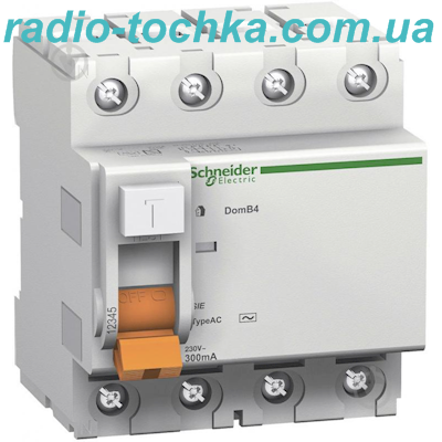 Диференційне реле Schneider Electric ВД63 25 A 30 мА 4P