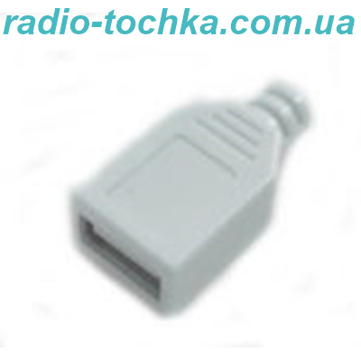 Гніздо USB-A на кабель+ корпус біле