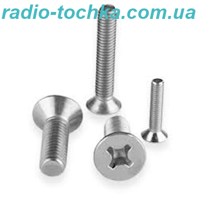 Гвинт нікельований М2х8мм з потайною головкою