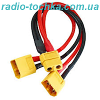 Кабель адаптер розгалужувач з розємом XT60 Female - 2xMale 60А 14AWG 10см