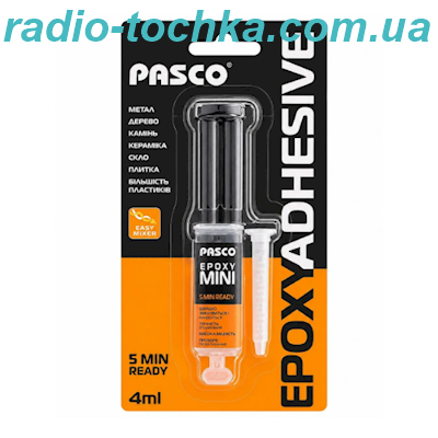 Клей епоксідний Pasco EP-002 (шприц) 4мл (5 хвилин)