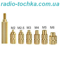 Комплект для впаювання різьбових втулок М2, М2.5, М3, М4, М5, М6 для паяльника