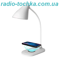 Лампа настільна WD105 (LED/5W/3р/сенсор/безпров. зарядка/Type-C/220V) 39,5см біла