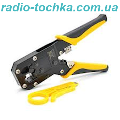 Обтискний інструмент G-2118 для обтискання RJ-45 (8P8C) и RJ-12/11 (6P4C), жовті ручки