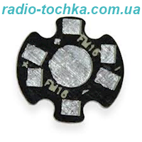 Пiдкладка для світлодіода чорна алюм. зірка 16x1.4мм 1W