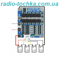 Плата захисту/балансування LiFePO4 PCB(BMS) 4s 3.2-12.8V 30A