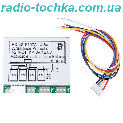 Плата захисту Li-ion 18650 PCB(BMS) 4s 3.7-16.8V 100A з балансиром
