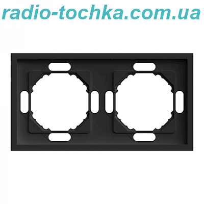 Рамка 2-місна Ardero EF102-B Soft чорна