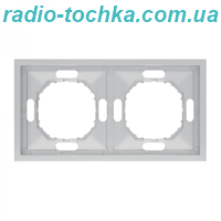 Рамка 2-місна Ardero EF102-S Soft срібна