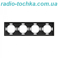 Рамка 4-місна Ardero EF104-B Soft чорна