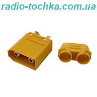 Розєм живлення XT90H-M "male(тато)" на провід + кожух Amass