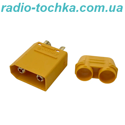 Розєм живлення XT90H-M "male(тато)" на провід + кожух Amass