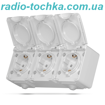 Розетка Videx Binera 3-а зовн. з/з IP65