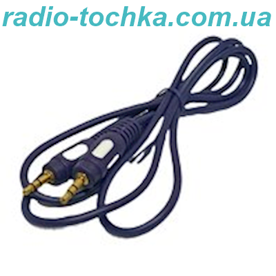 Шнур шт.3.5 стерео х шт.3.5 стерео 1.2м синій HQ