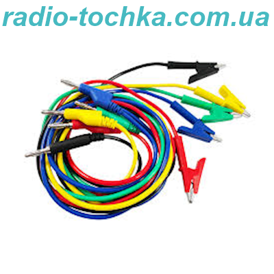 Шнур шт.банан - крокодил 1м