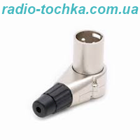 Штекер XLR 3pin на кабель кутовий
