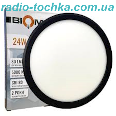 Світильник Biom MD-01-R24-5 24W 5000К круг чорний