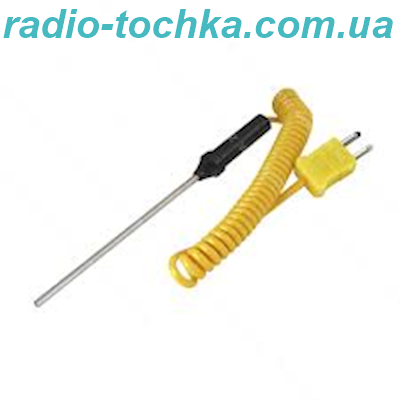 Термопара К-типу (-50 °C 1200 °C) довжиною 1.5 м з сталевим щупом довжиною 80мм